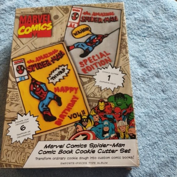Marvel Other - Williams Sonoma Marvel Comics Spider Man Comic Book Cookie Cutter Set